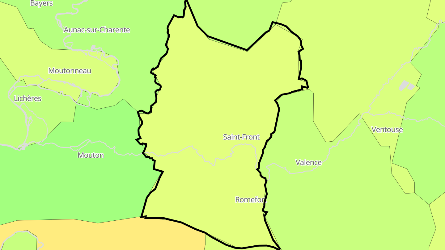 Carte des prix de l'immobilier Saint-Front