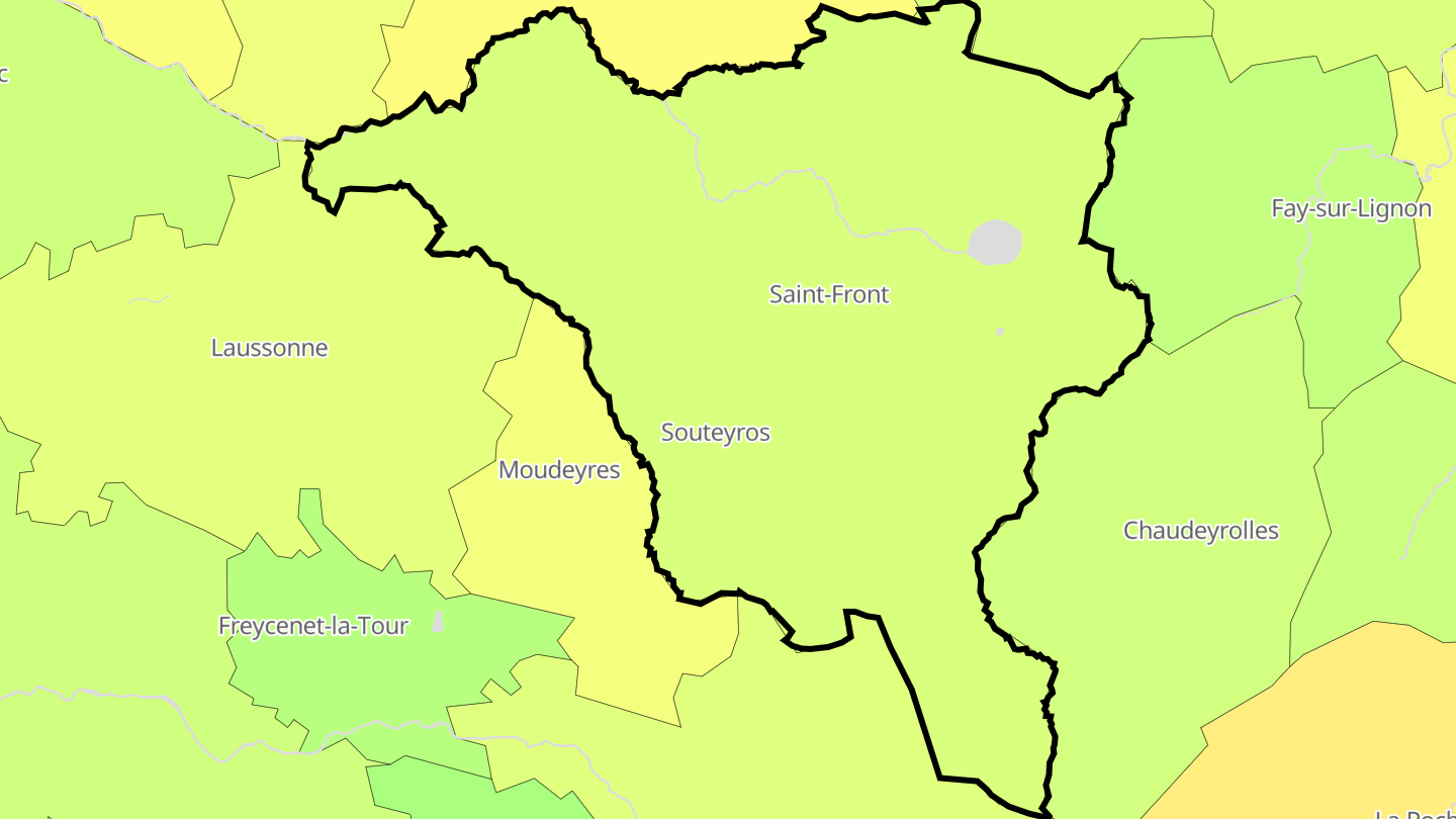 Carte des prix de l'immobilier Saint-Front