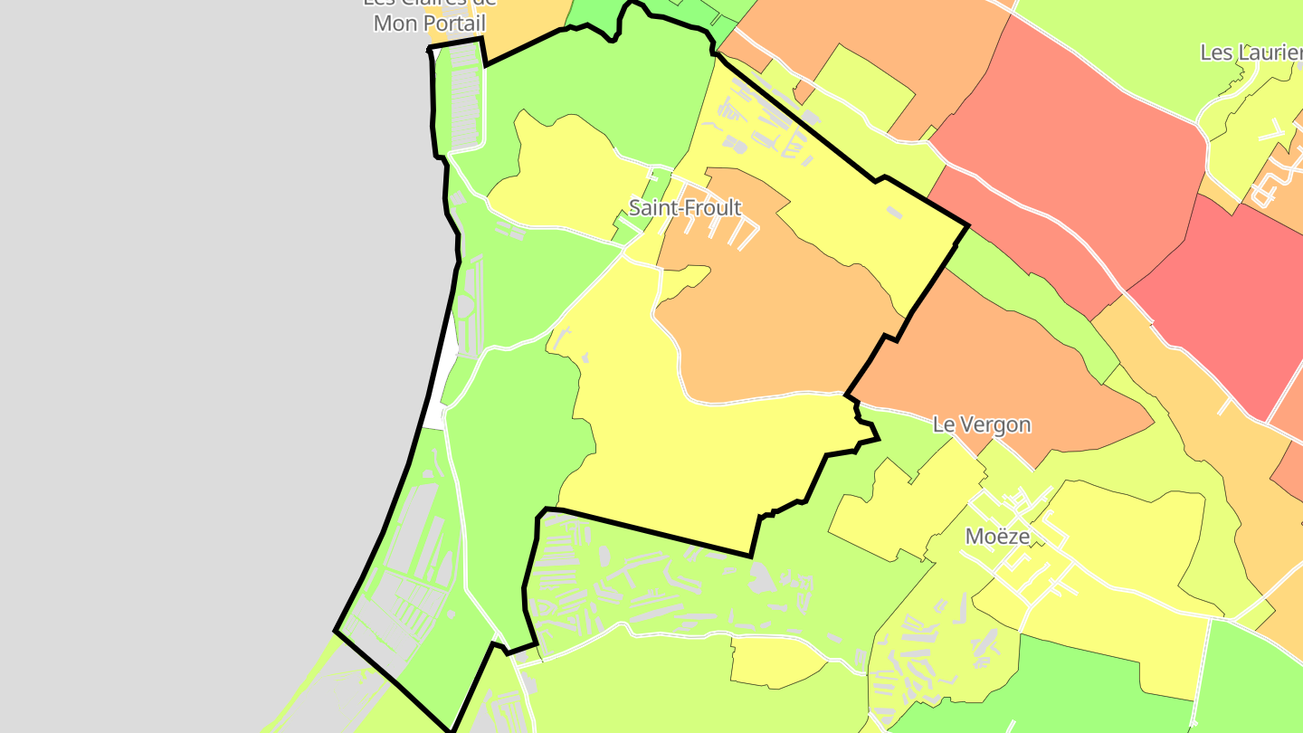 Carte des prix de l'immobilier Saint-Froult