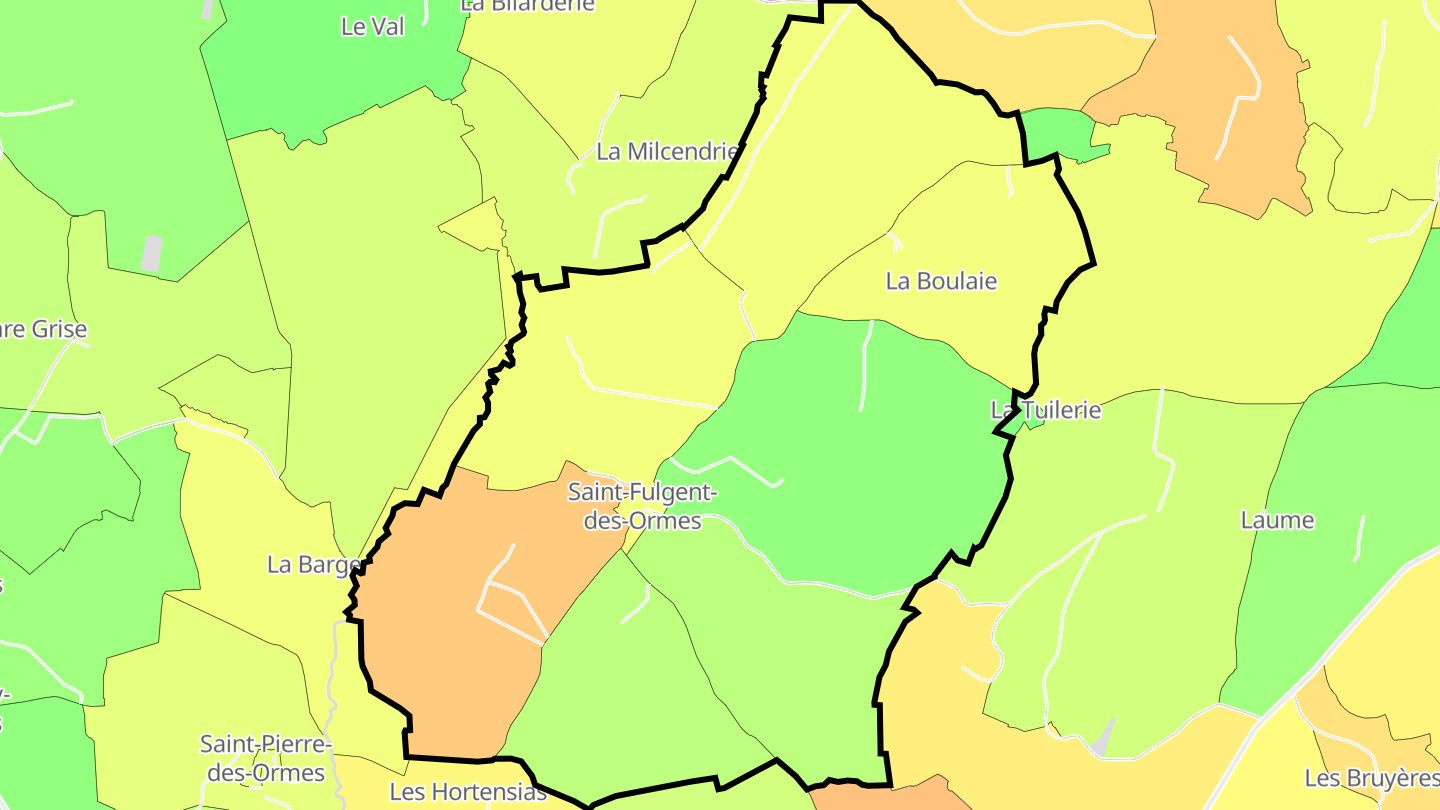 Carte des prix de l'immobilier Saint-Fulgent-des-Ormes
