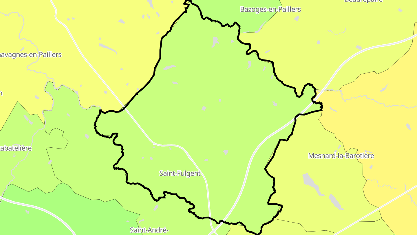 Carte des prix de l'immobilier Saint-Fulgent