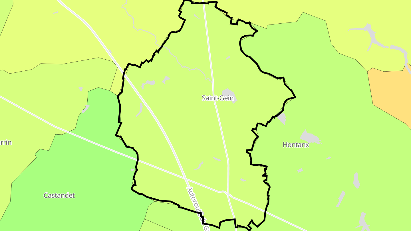 Carte des prix de l'immobilier Saint-Gein