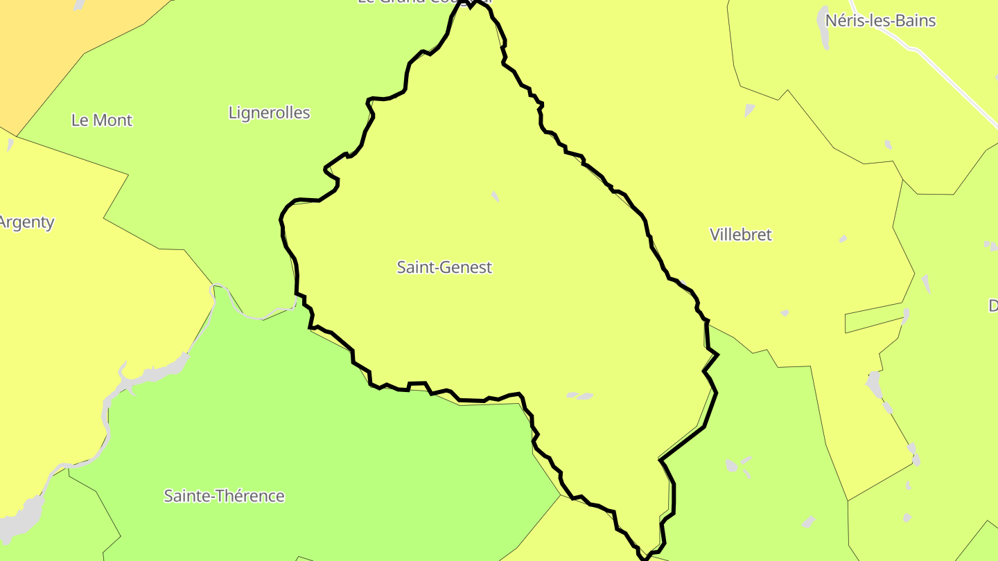 Carte des prix de l'immobilier Saint-Genest