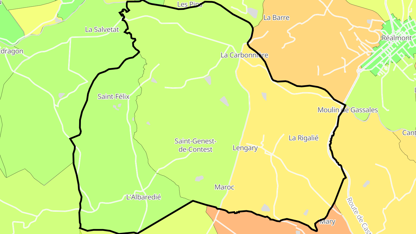 Carte des prix de l'immobilier Saint-Genest-de-Contest