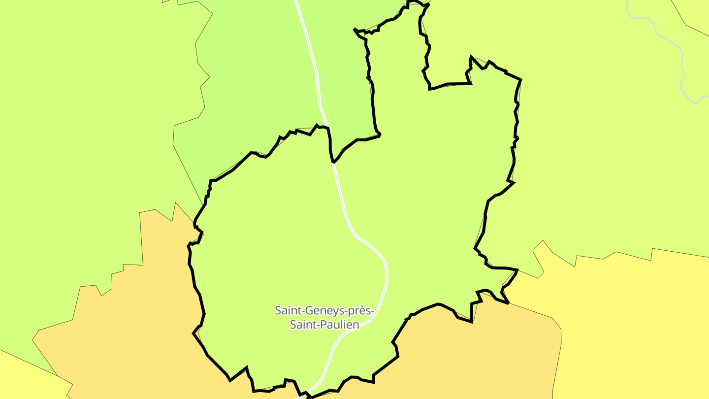 Carte des prix de l'immobilier Saint-Geneys-près-Saint-Paulien