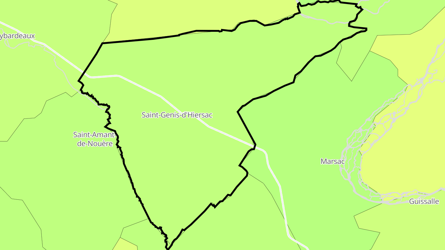 Carte des prix de l'immobilier Saint-Genis-d'Hiersac