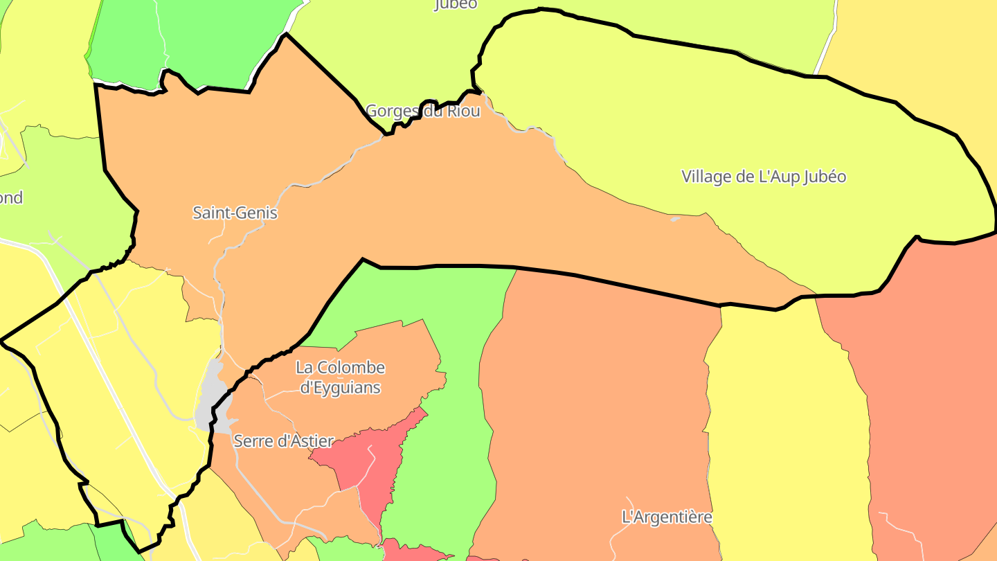 Carte des prix de l'immobilier Saint-Genis