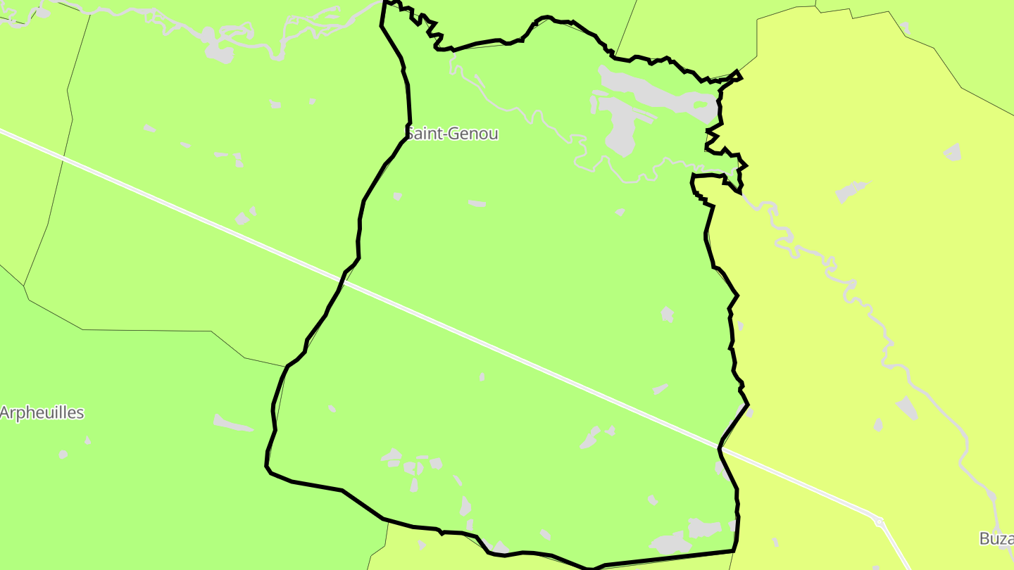 Carte des prix de l'immobilier Saint-Genou