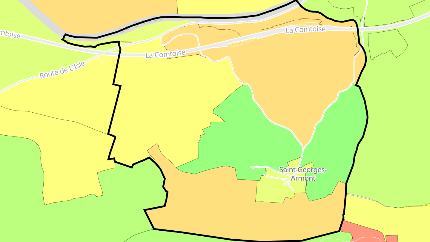 Carte des prix de l'immobilier Saint-Georges-Armont