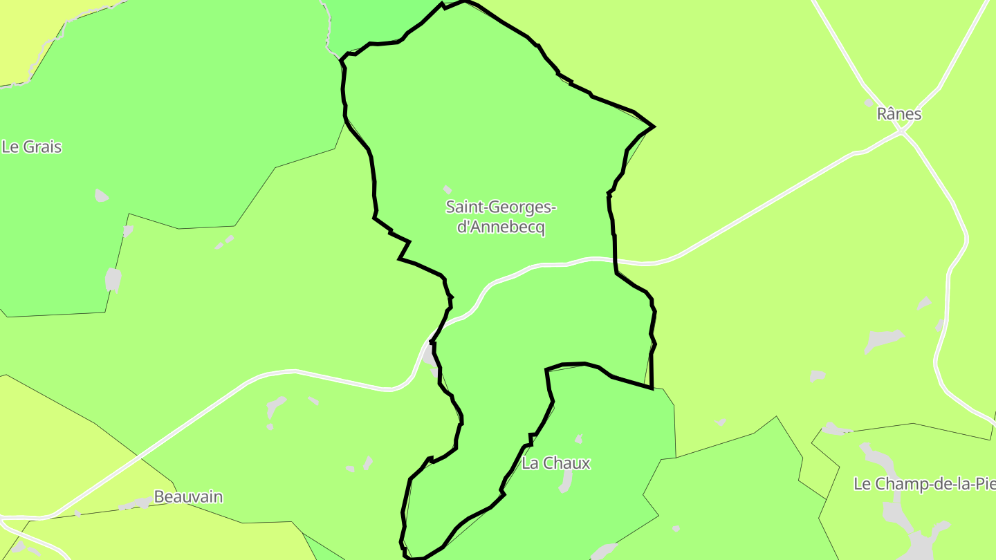 Carte des prix de l'immobilier Saint-Georges-d'Annebecq