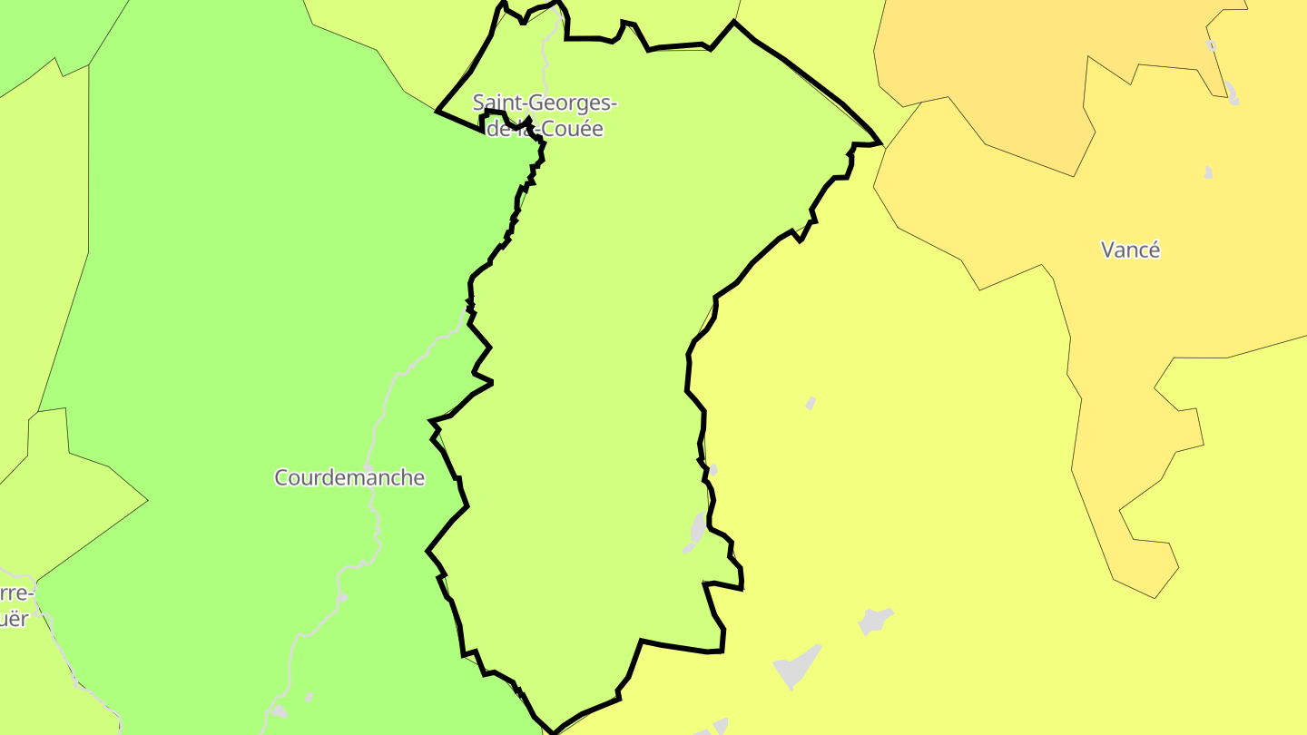 Carte des prix de l'immobilier Saint-Georges-de-la-Couée