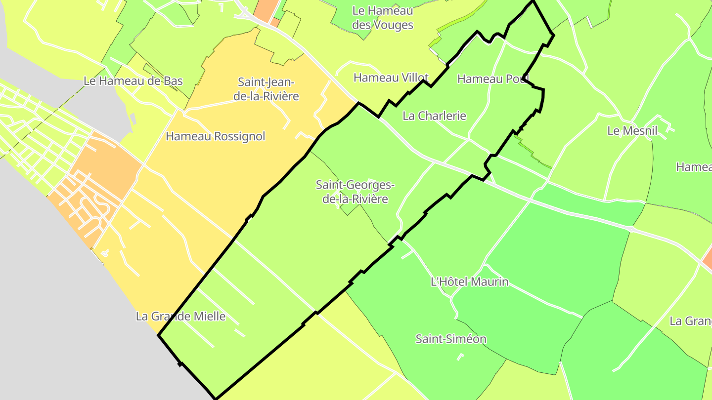 Carte des prix de l'immobilier Saint-Georges-de-la-Rivière