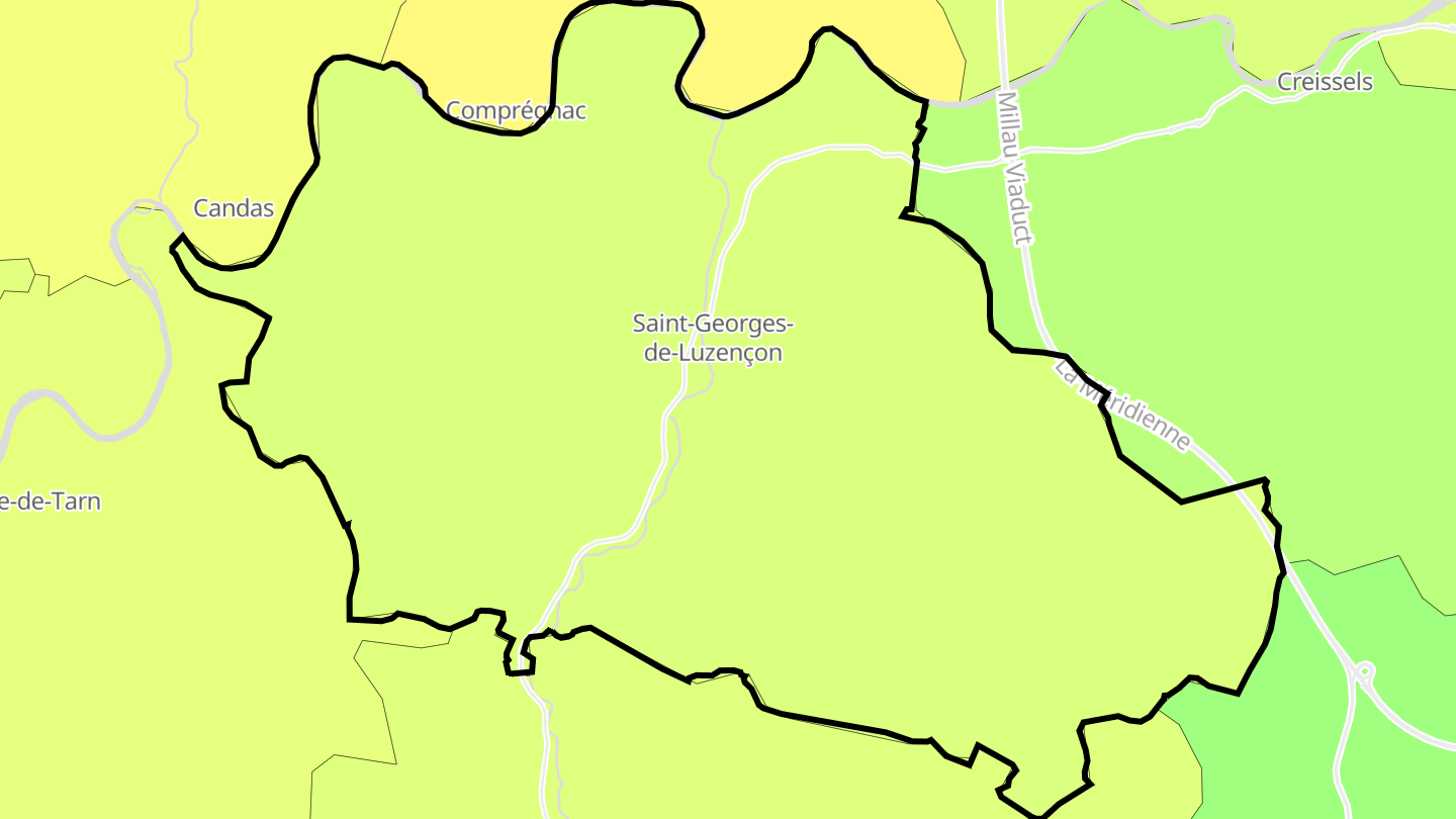Carte des prix de l'immobilier Saint-Georges-de-Luzençon