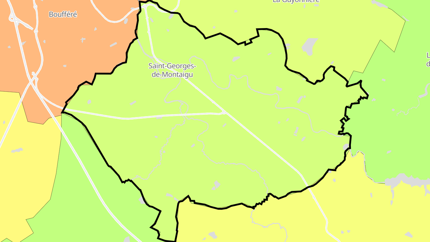 Carte des prix de l'immobilier Saint-Georges-de-Montaigu