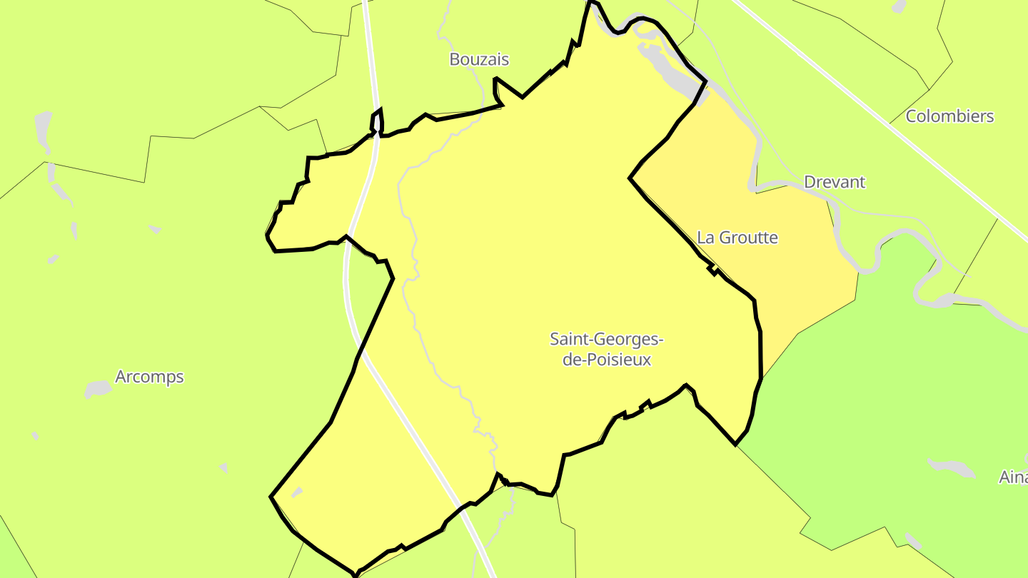 Carte des prix de l'immobilier Saint-Georges-de-Poisieux