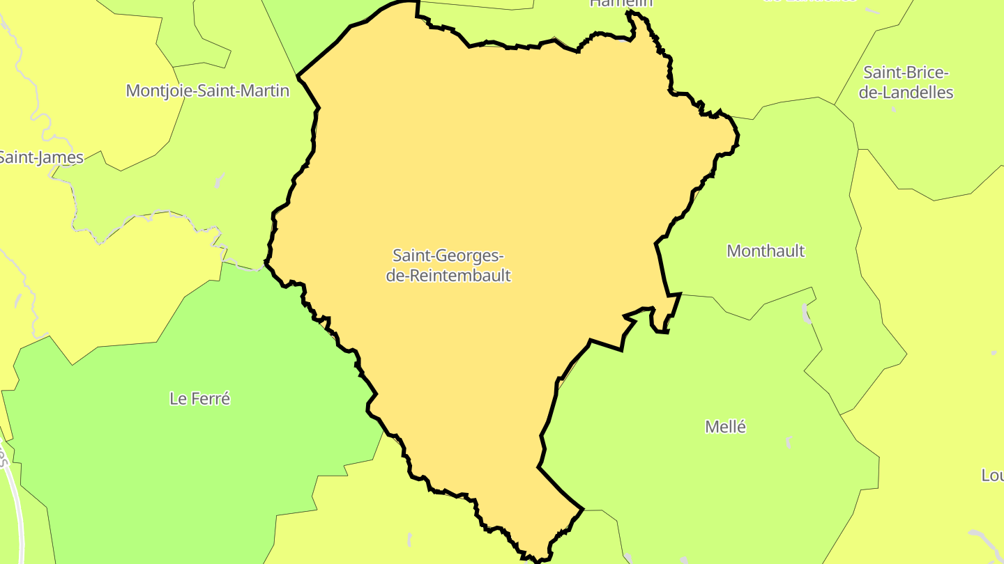 Carte des prix de l'immobilier Saint-Georges-de-Reintembault