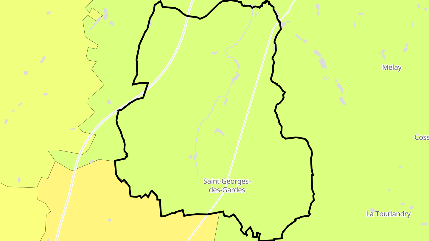 Carte des prix de l'immobilier Saint-Georges-des-Gardes