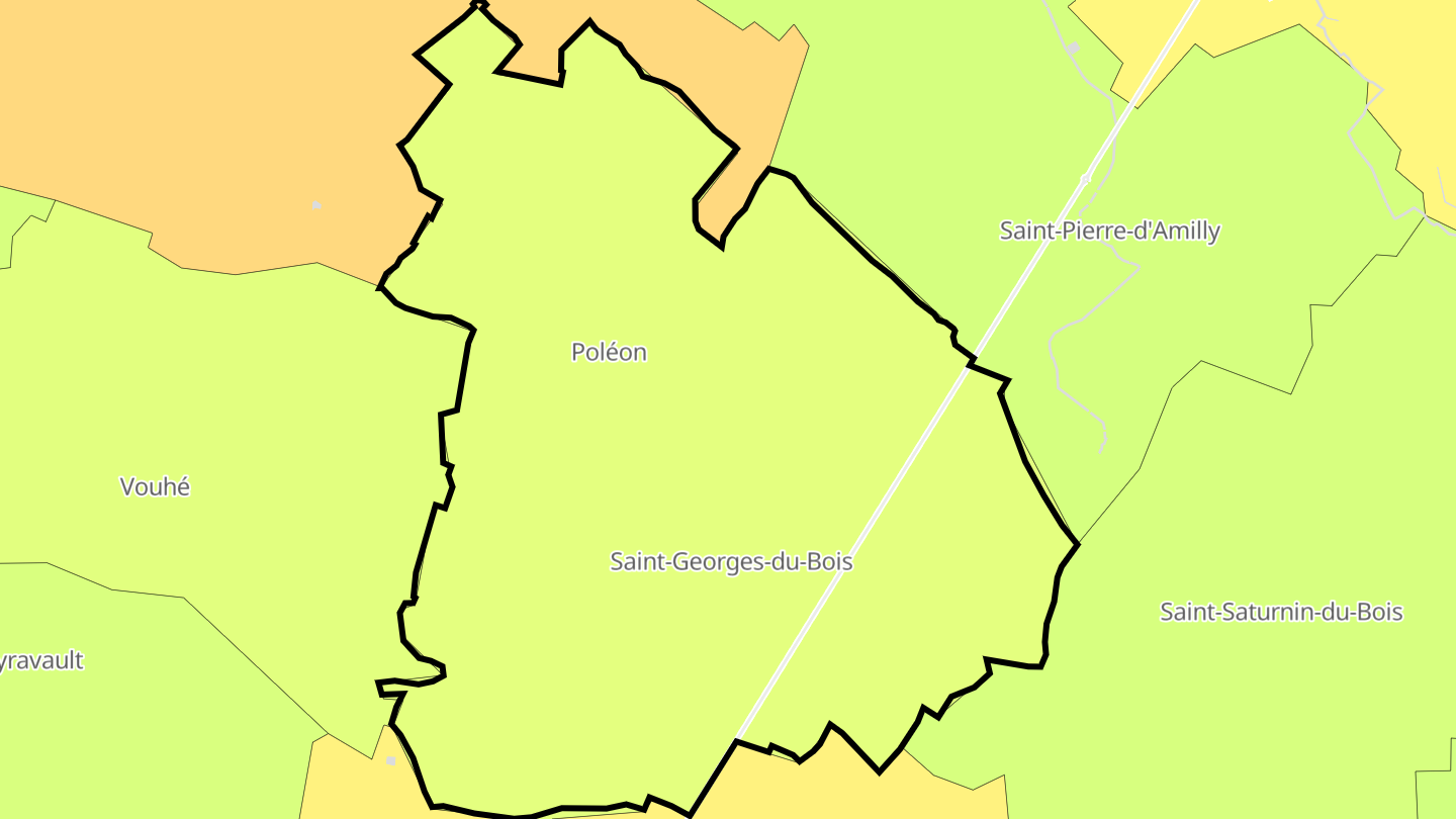 Carte des prix de l'immobilier Saint-Georges-du-Bois