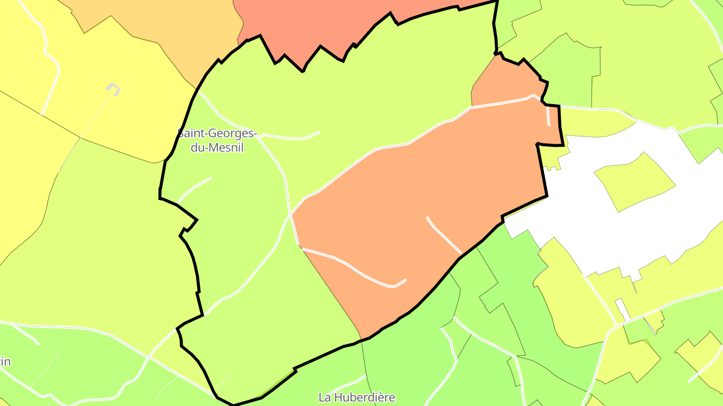 Carte des prix de l'immobilier Saint-Georges-du-Mesnil