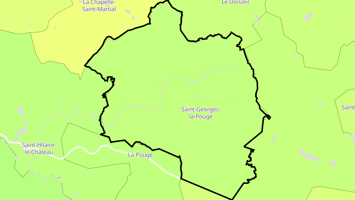 Carte des prix de l'immobilier Saint-Georges-la-Pouge