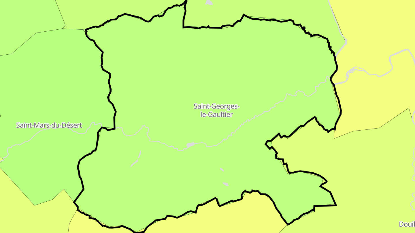 Carte des prix de l'immobilier Saint-Georges-le-Gaultier