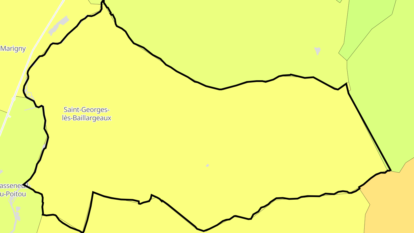 Carte des prix de l'immobilier Saint-Georges-lès-Baillargeaux