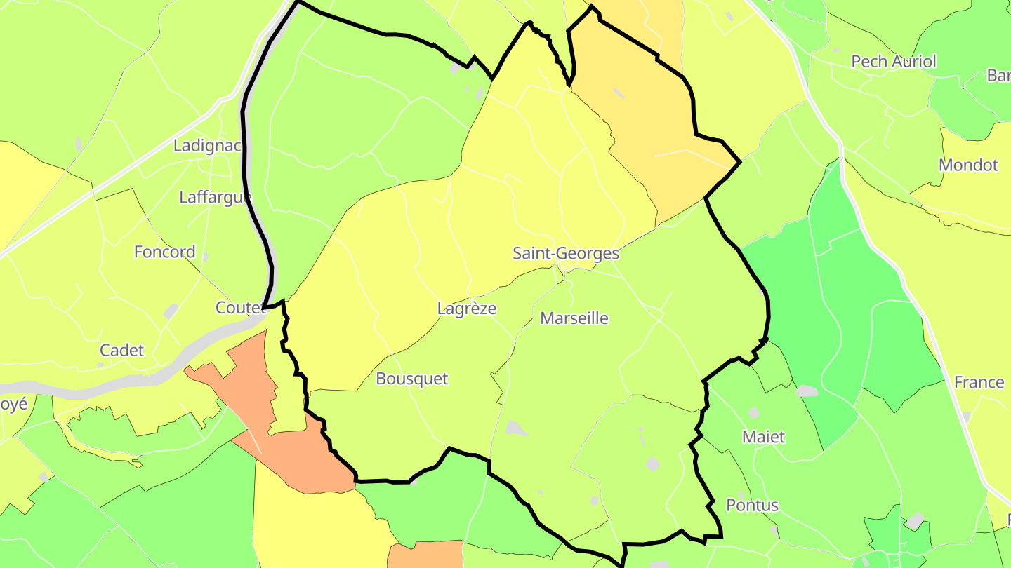 Carte des prix de l'immobilier Saint-Georges