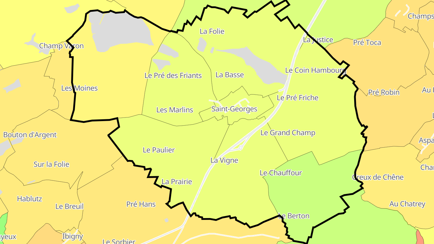 Carte des prix de l'immobilier Saint-Georges