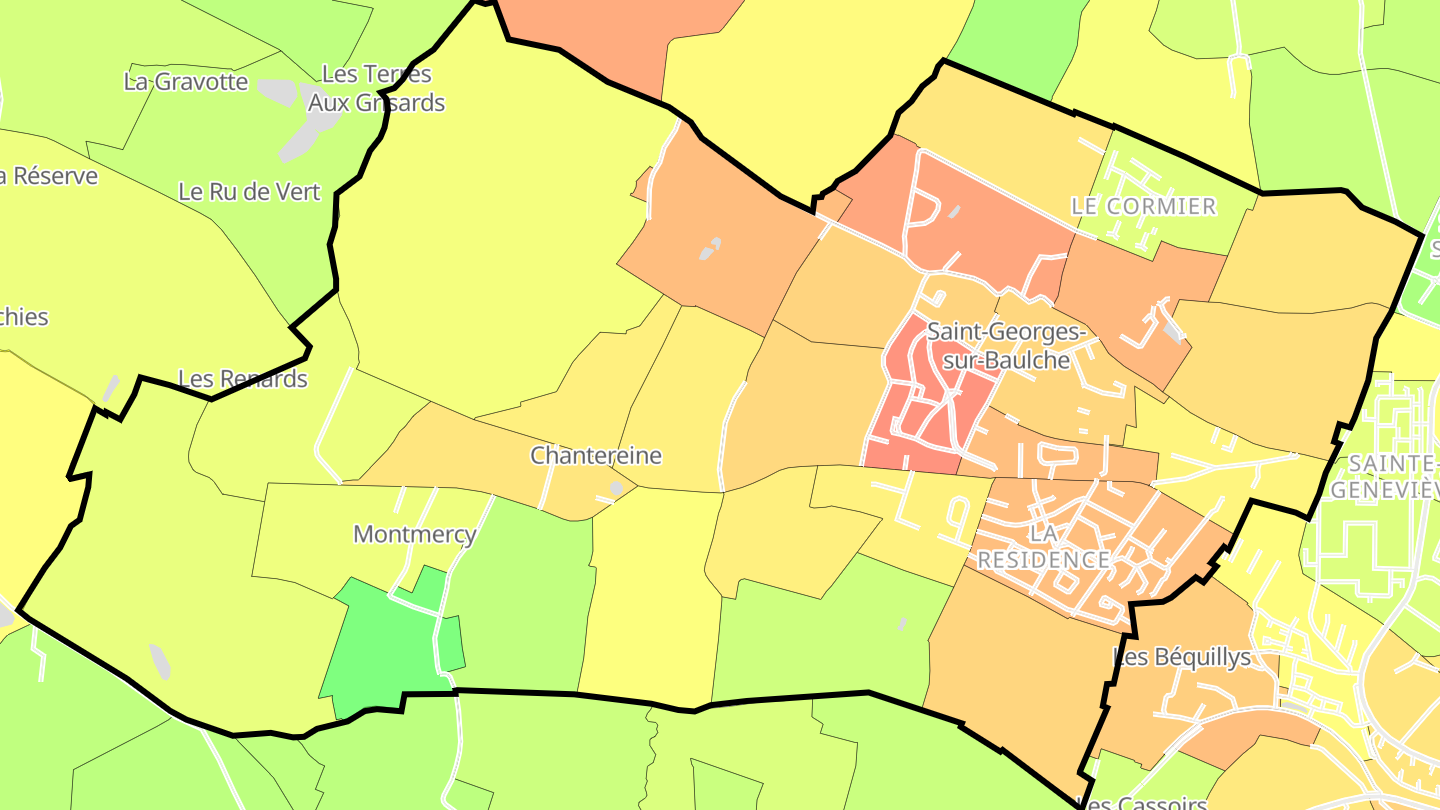 Carte des prix de l'immobilier Saint-Georges-sur-Baulche