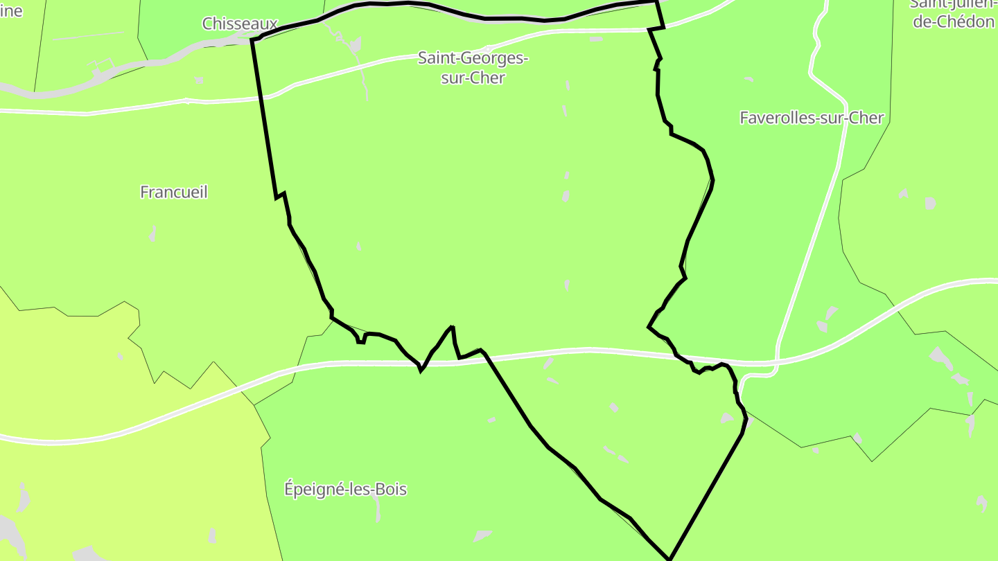 Carte des prix de l'immobilier Saint-Georges-sur-Cher
