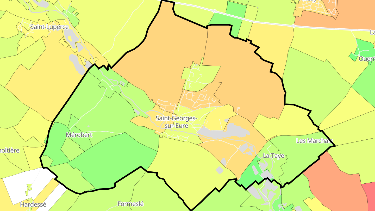 Carte des prix de l'immobilier Saint-Georges-sur-Eure