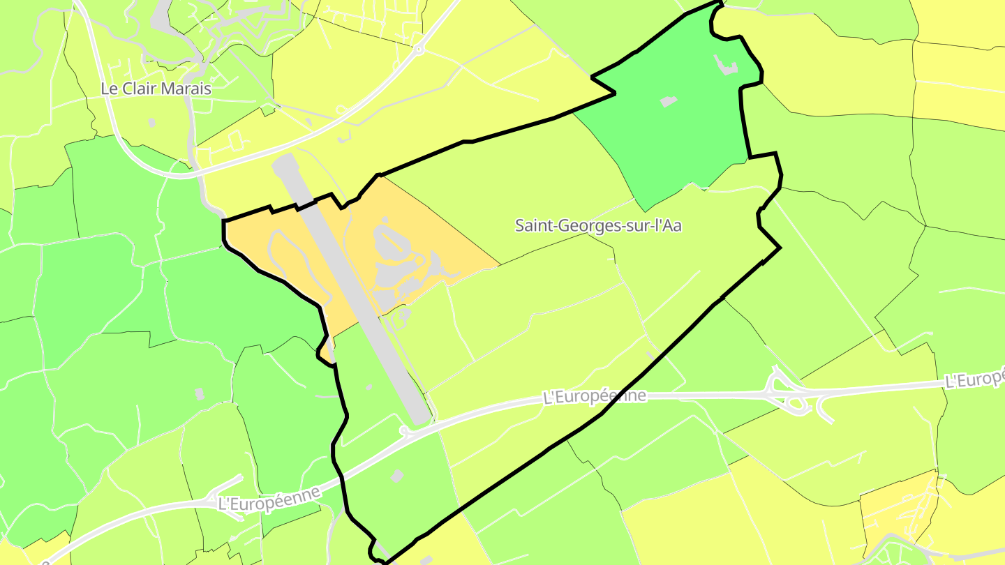 Carte des prix de l'immobilier Saint-Georges-sur-l'Aa