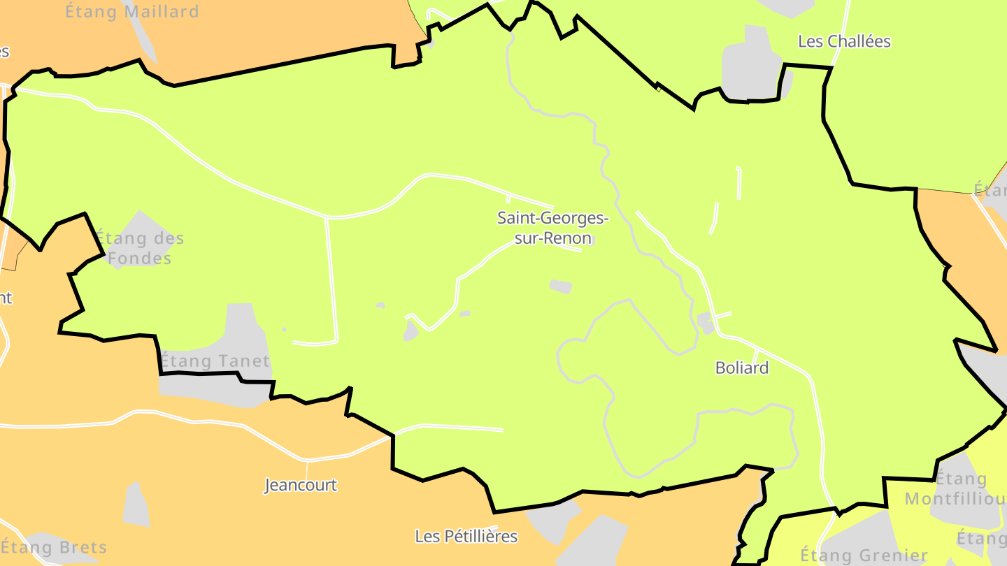 Carte des prix de l'immobilier Saint-Georges-sur-Renon