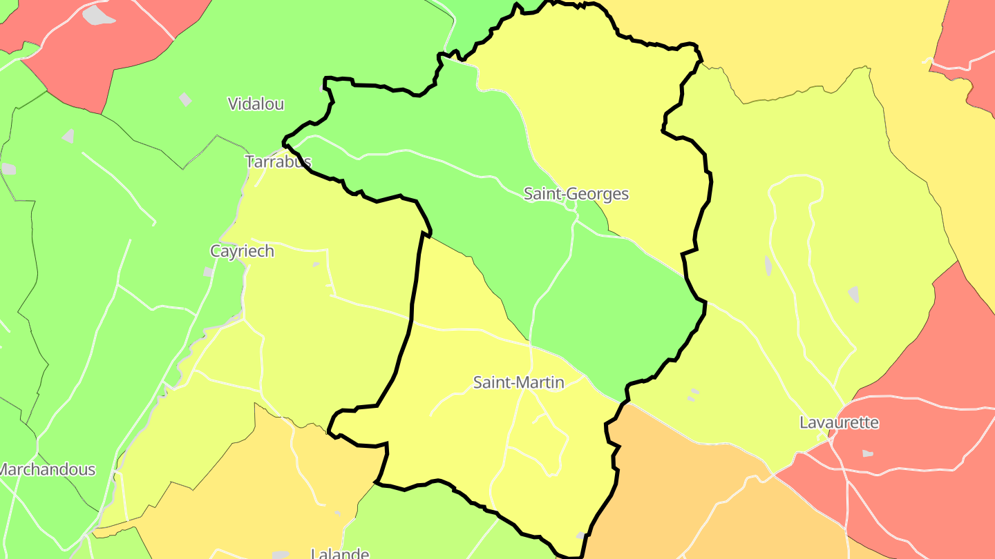 Carte des prix de l'immobilier Saint-Georges