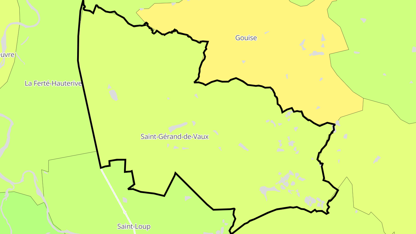 Carte des prix de l'immobilier Saint-Gérand-de-Vaux