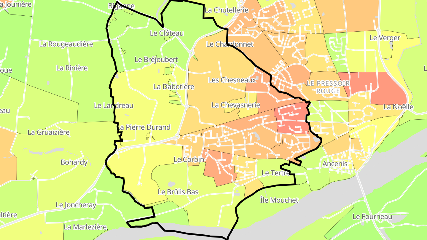 Carte des prix de l'immobilier Saint-Géréon