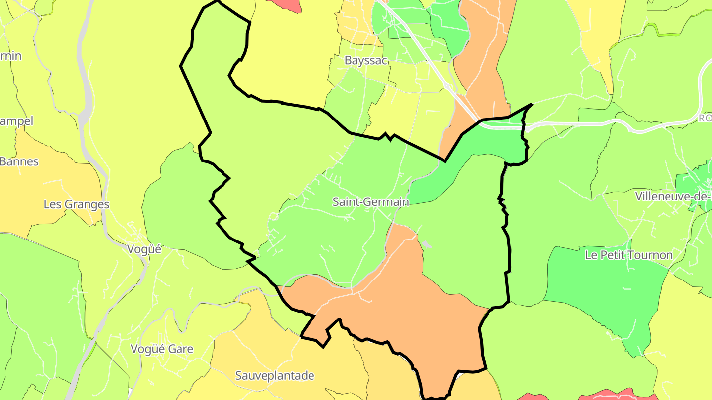 Carte des prix de l'immobilier Saint-Germain