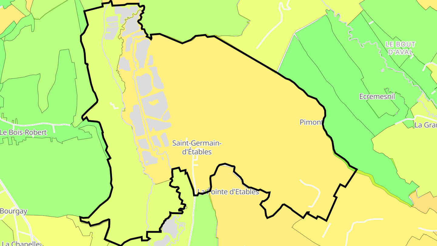 Carte des prix de l'immobilier Saint-Germain-d'Étables