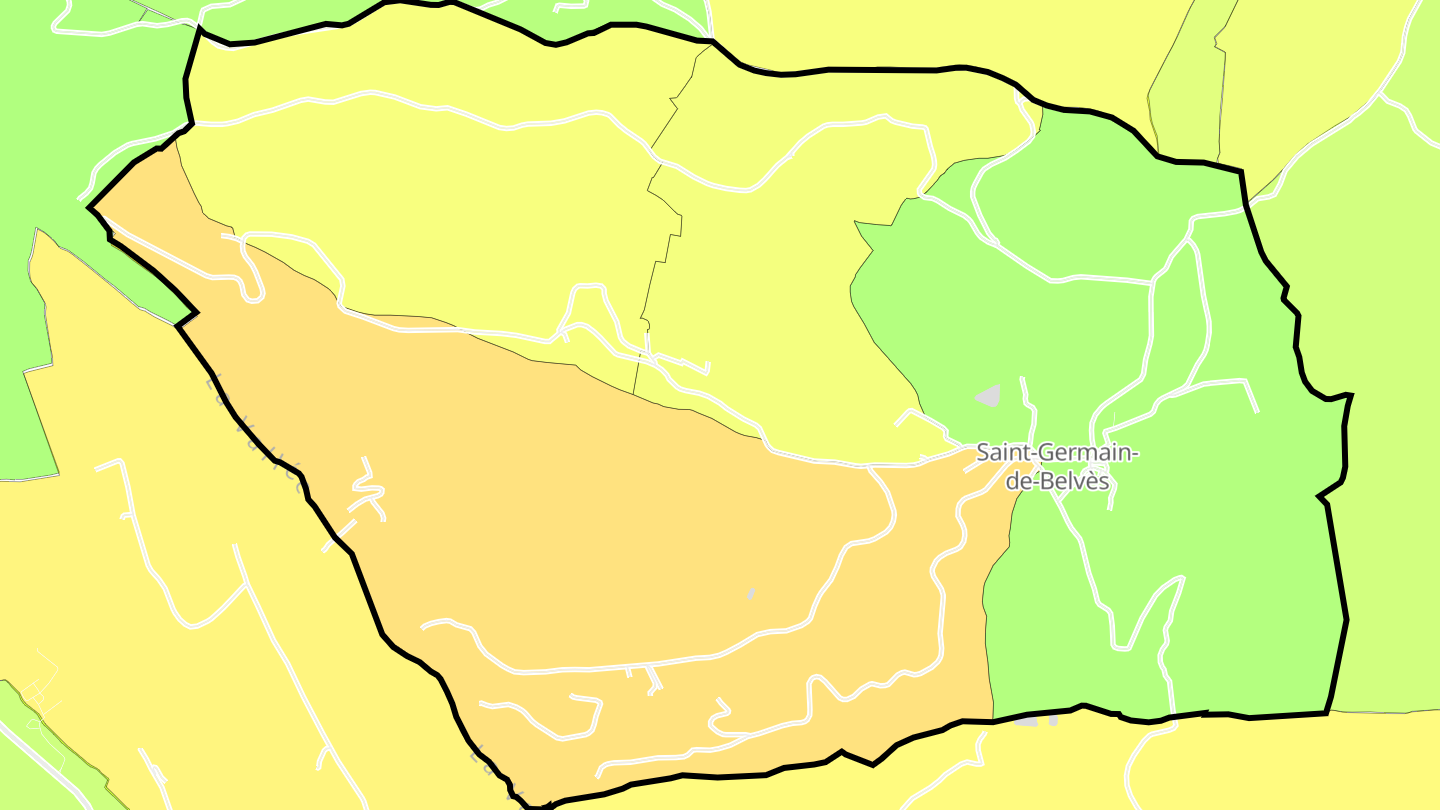 Carte des prix de l'immobilier Saint-Germain-de-Belvès