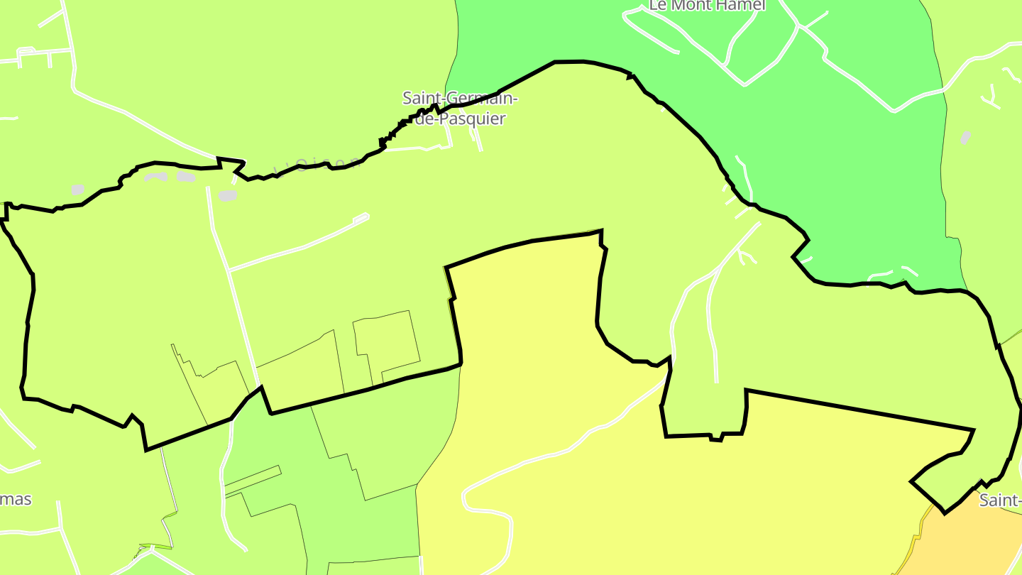 Carte des prix de l'immobilier Saint-Germain-de-Pasquier