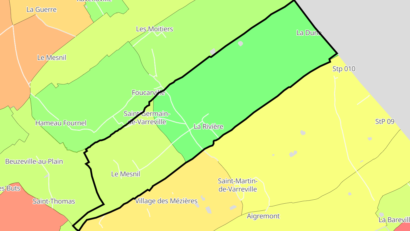 Carte des prix de l'immobilier Saint-Germain-de-Varreville