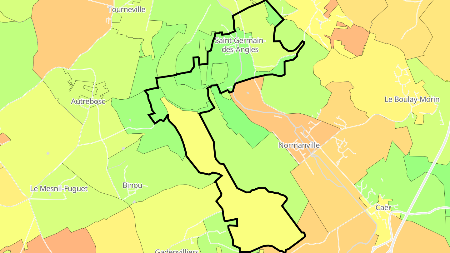 Carte des prix de l'immobilier Saint-Germain-des-Angles