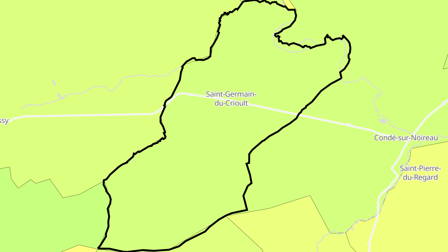 Carte des prix de l'immobilier Saint-Germain-du-Crioult