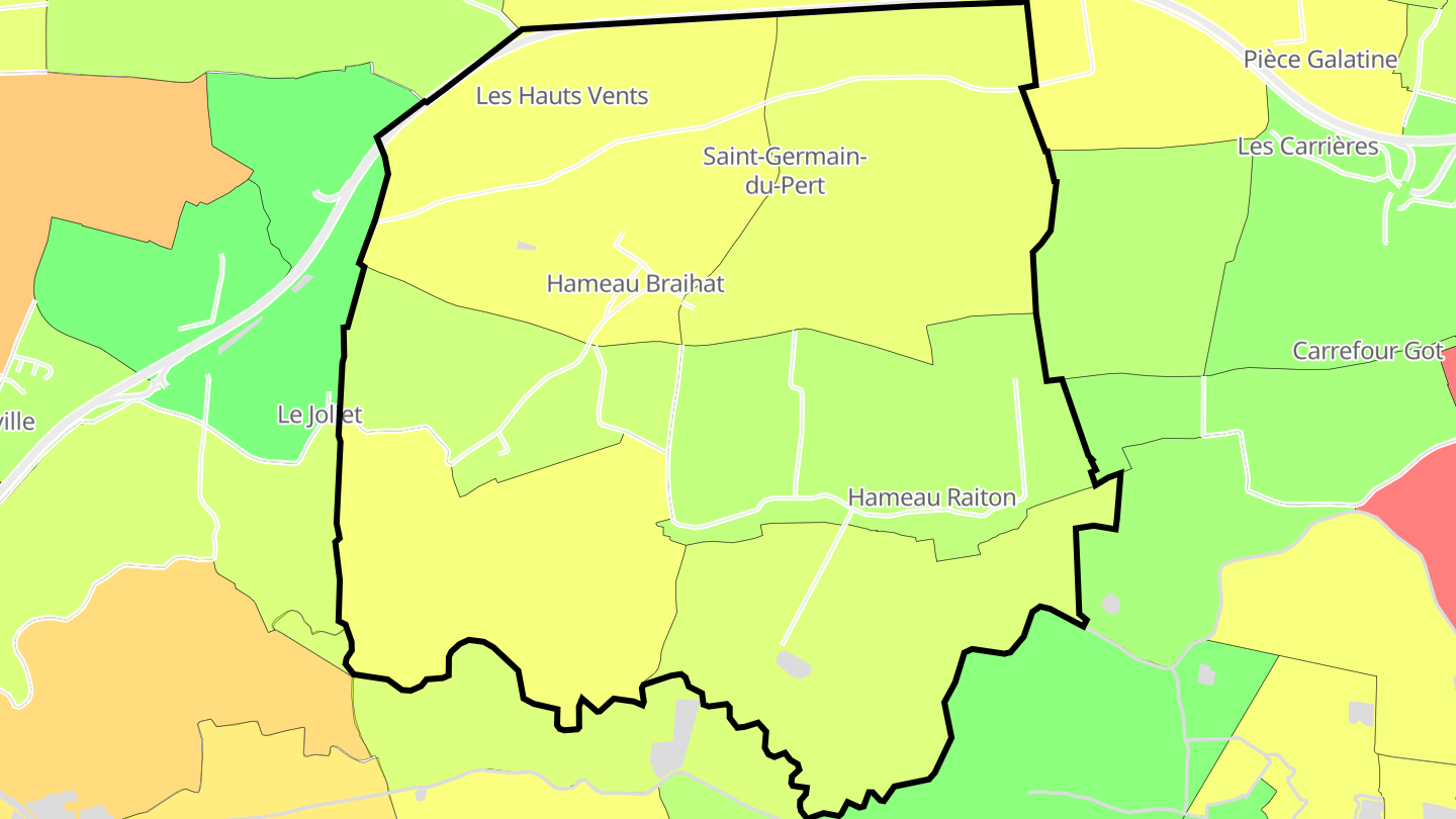 Carte des prix de l'immobilier Saint-Germain-du-Pert