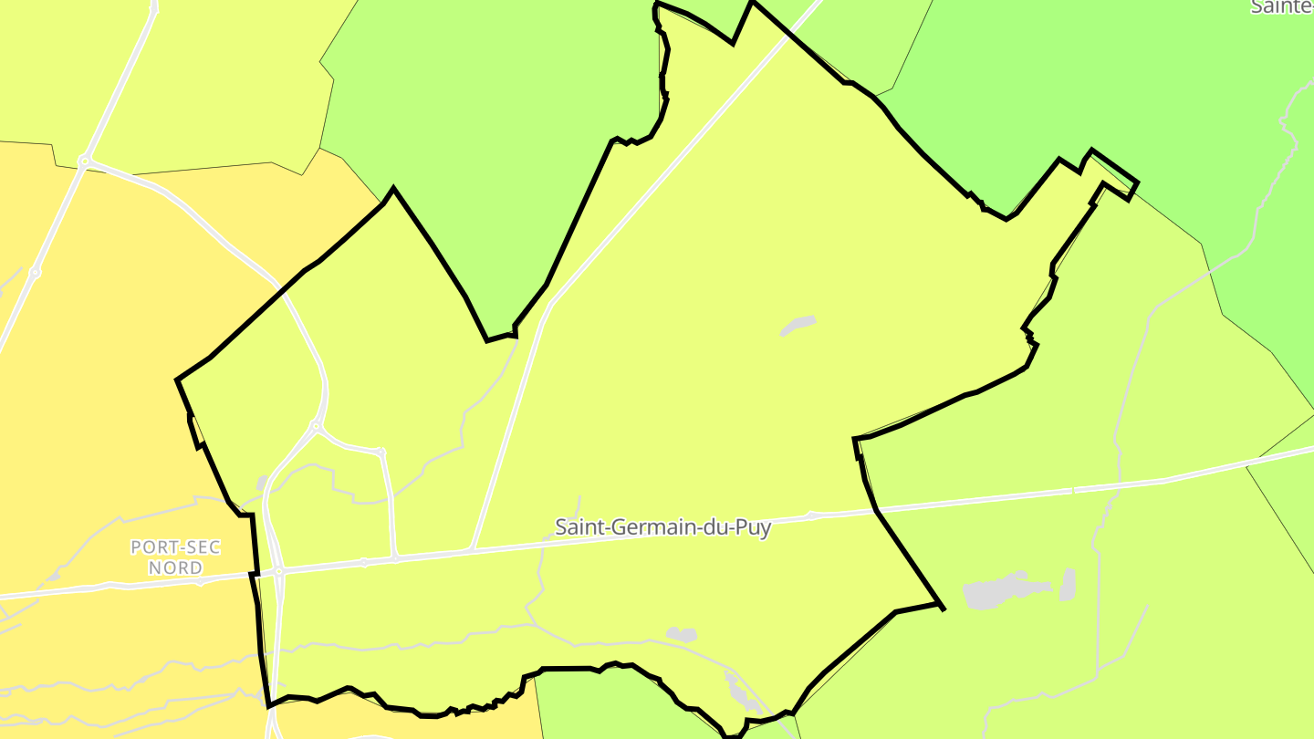 Carte des prix de l'immobilier Saint-Germain-du-Puy
