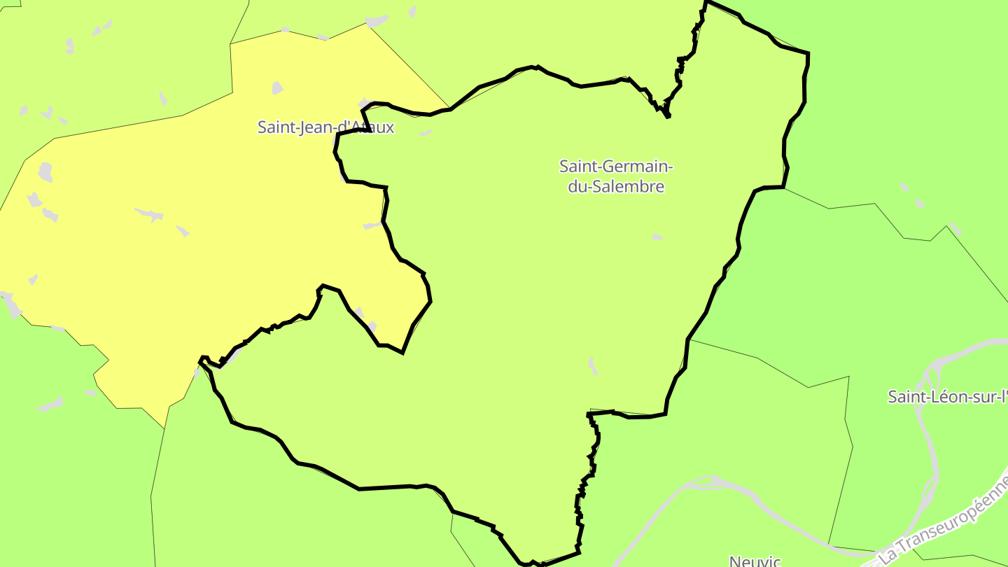 Carte des prix de l'immobilier Saint-Germain-du-Salembre