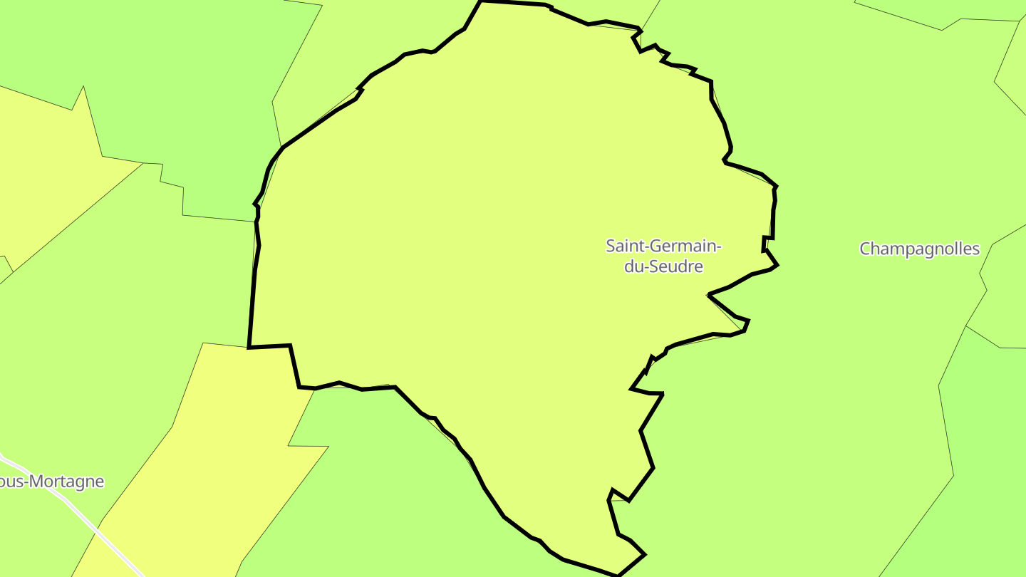 Carte des prix de l'immobilier Saint-Germain-du-Seudre