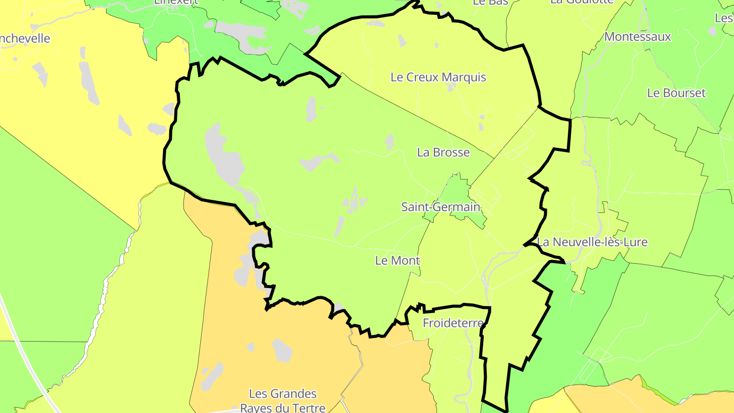 Carte des prix de l'immobilier Saint-Germain