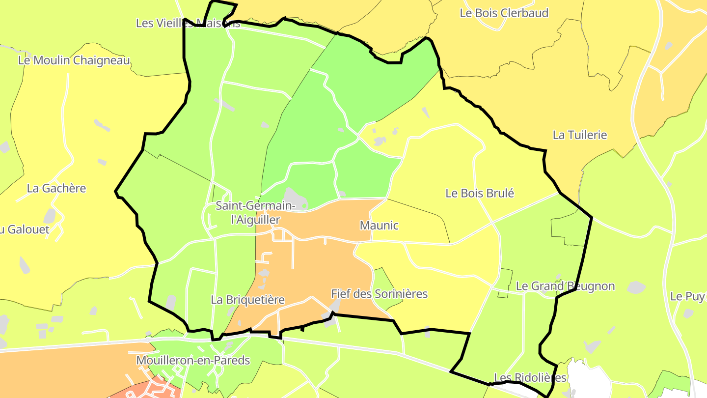 Carte des prix de l'immobilier Saint-Germain-l'Aiguiller