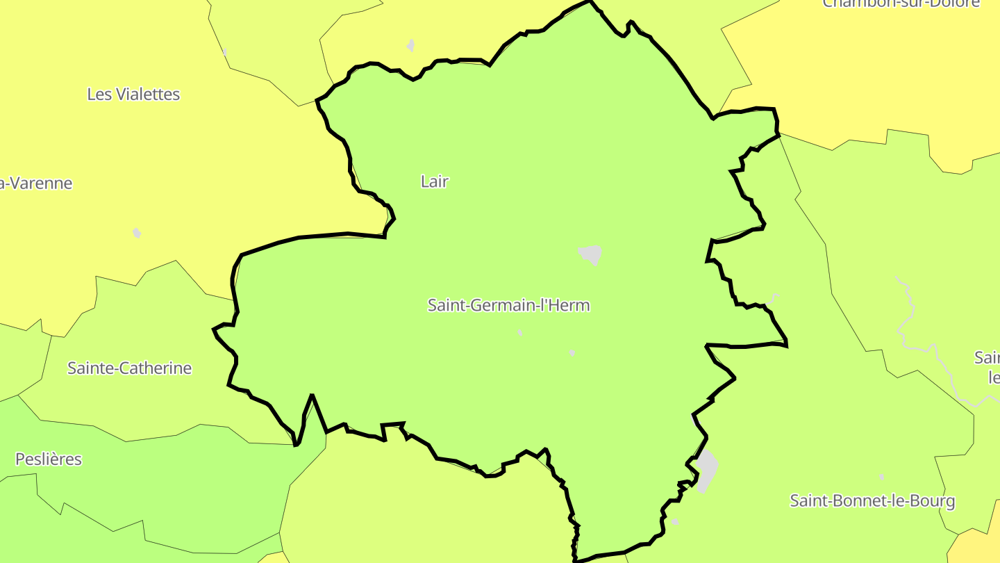 Carte des prix de l'immobilier Saint-Germain-l'Herm